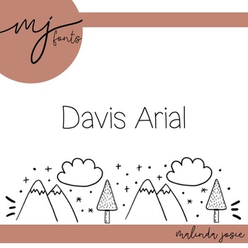Preview of MJ Fonts - Davis Arial