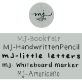 MJ Letters: Volume 1 : Back to School Fonts