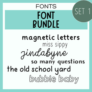 Preview of ML Hand Drawn School Fonts - Set 1 - Includes magnetic letters