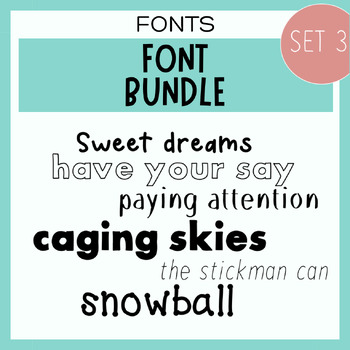 Preview of ML Hand Drawn School Fonts - Set 3