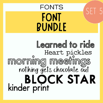 Preview of Hand Drawn School Fonts - Set 5