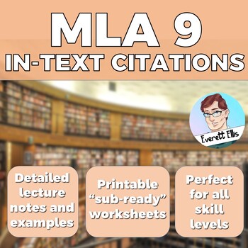 Preview of MLA 9 In-Text Citations: Notes and Worksheets