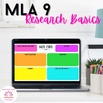 Preview of MLA 9 research source cards, note cards, and video library