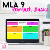 MLA 9 research source cards, note cards, and video library