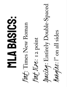 Preview of MLA Basics Bulletin Board Kit