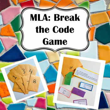 Preview of MLA: Break the Code Game (Engaging game to teach and practice MLA Format!)