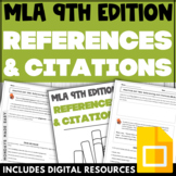 MLA CITATIONS WORKSHEETS MLA 9 Assessment and High School 