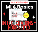 MLA Citation Help Packet: Handouts for In Texts and WC Entries