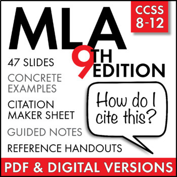 Preview of MLA 9th Edition, MLA in-text citations & works cited, PDF & Google Drive