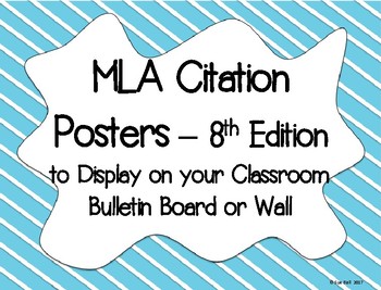 Preview of MLA Citation Posters - 8th Edition