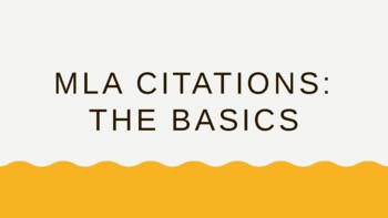 Preview of MLA Citation Presentation