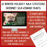 MLA Citation Research Scavenger Hunts for November and Dec
