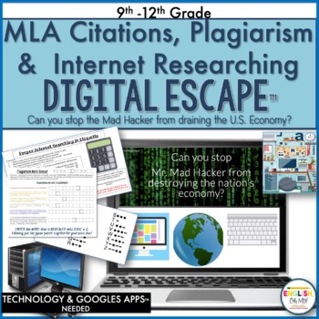 Preview of MLA Format & Plagiarism Digital Escape Room