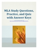 MLA Citations Study Guide Questions, Practice and T and F 