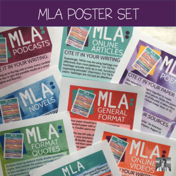 Preview of MLA Format: Colorful Posters for Easy Reference