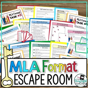 Preview of MLA Format Escape Room Activity