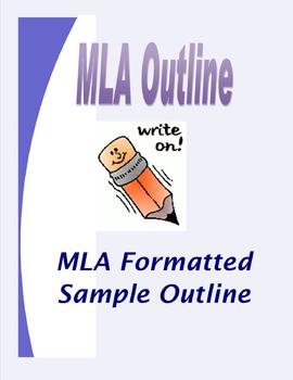 Mla Format Outline Template For Essays By Chris Gilbert Tpt