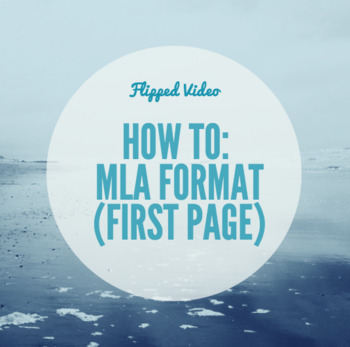 Preview of MLA Format (First Page) Step-by-Step Video for Students!