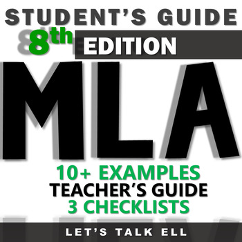 Preview of MLA FORMATTING GUIDE- EXAMPLES AND CHECKLISTS
