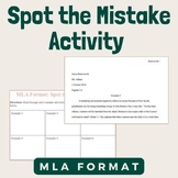 MLA Format: Spot the Mistake Activity