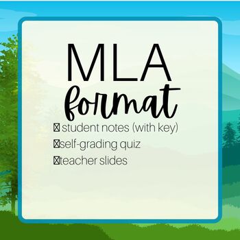 Preview of MLA Formatting