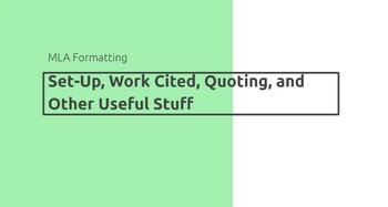 Preview of MLA Formatting Complete Guide 