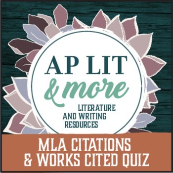 Preview of MLA Citations and Works Cited Quiz
