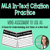 MLA In-Text Citation Practice - Editable - Differentiated 