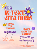 MLA In-Text Citations Poster