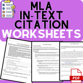 MLA In-Text Citations Worksheets and Activities