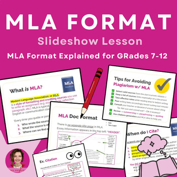 Preview of MLA Lesson | MLA Format & Citations Slideshow