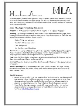 Preview of MLA Page Formatting Guide - Google Docs and Word (with videos!)