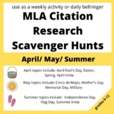 MLA Research Citations Scavenger Hunts for April, May, and Summer