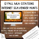 MLA Research Citations Scavenger Hunts for August, Septemb
