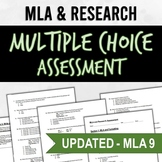 MLA & Research - Multiple Choice Test/Quiz/Assessment - Editable