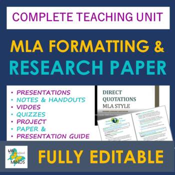 Preview of MLA Research Paper & Formatting BUNDLE - COMPLETE UNIT