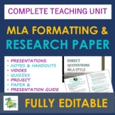 MLA Research Paper & Formatting BUNDLE - COMPLETE UNIT