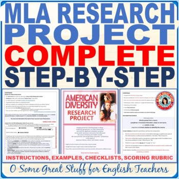 Preview of MLA Research Project - Step-by-Step Instructions, Examples, Checklists, Rubrics