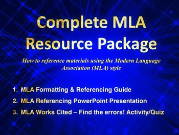 Preview of MLA Resource Package