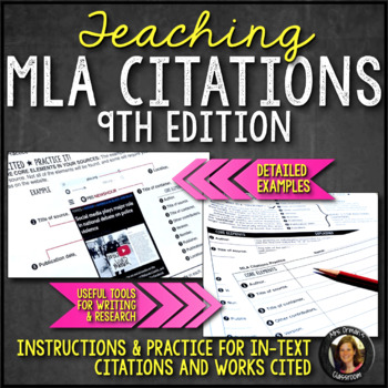 Preview of MLA Style & Format 9th Ed: Instruction, Practice, Examples Distance Learning