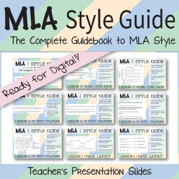 Preview of MLA Style Guide - Teaching Presentation - Ready for Digital!