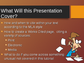 Preview of MLA Style Powerpoint