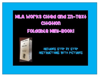 Mla Works Cited And In Text Citation Mini Book By Throwing Glitter