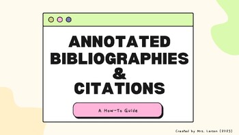 Preview of MLA vs APA Citations (+ Annotated Bibliographies) Mini Guide