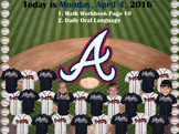 MLB Atlanta Braves Baseball Morning Attendance Flipchart