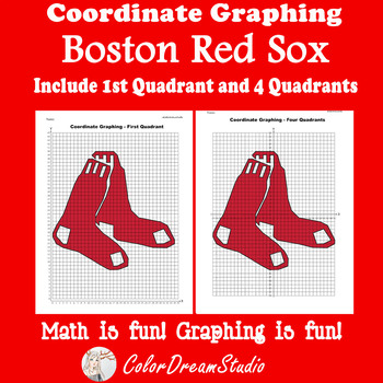 MLB Coordinate Graphing Picture: Boston Red Sox by ColorDreamStudio
