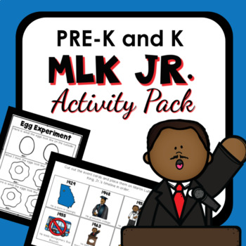 Preview of Martin Luther King Jr Day Activities and Centers for PreK and Kindergarten