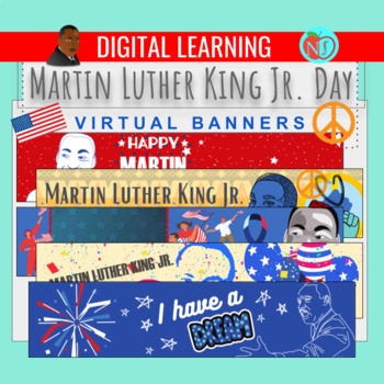 Preview of MLK Animated Virtual BANNERS | VIRTUAL BANNERS | GOOGLE CLASSROOM