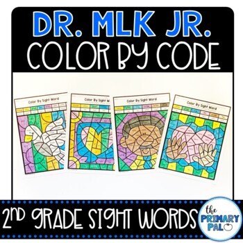 Preview of MLK Color by Code for 2nd Grade Sight Words