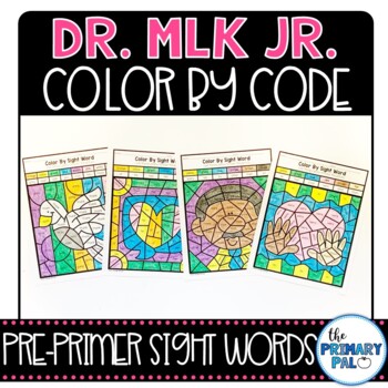 Preview of MLK Color by Code for Pre-Primer Sight Words